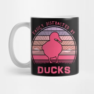 Easily Distracted By Ducks Pink Mug